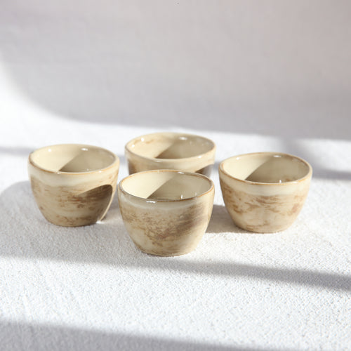 Handgefertigte Espressotasse Sandstone ohne Henkel