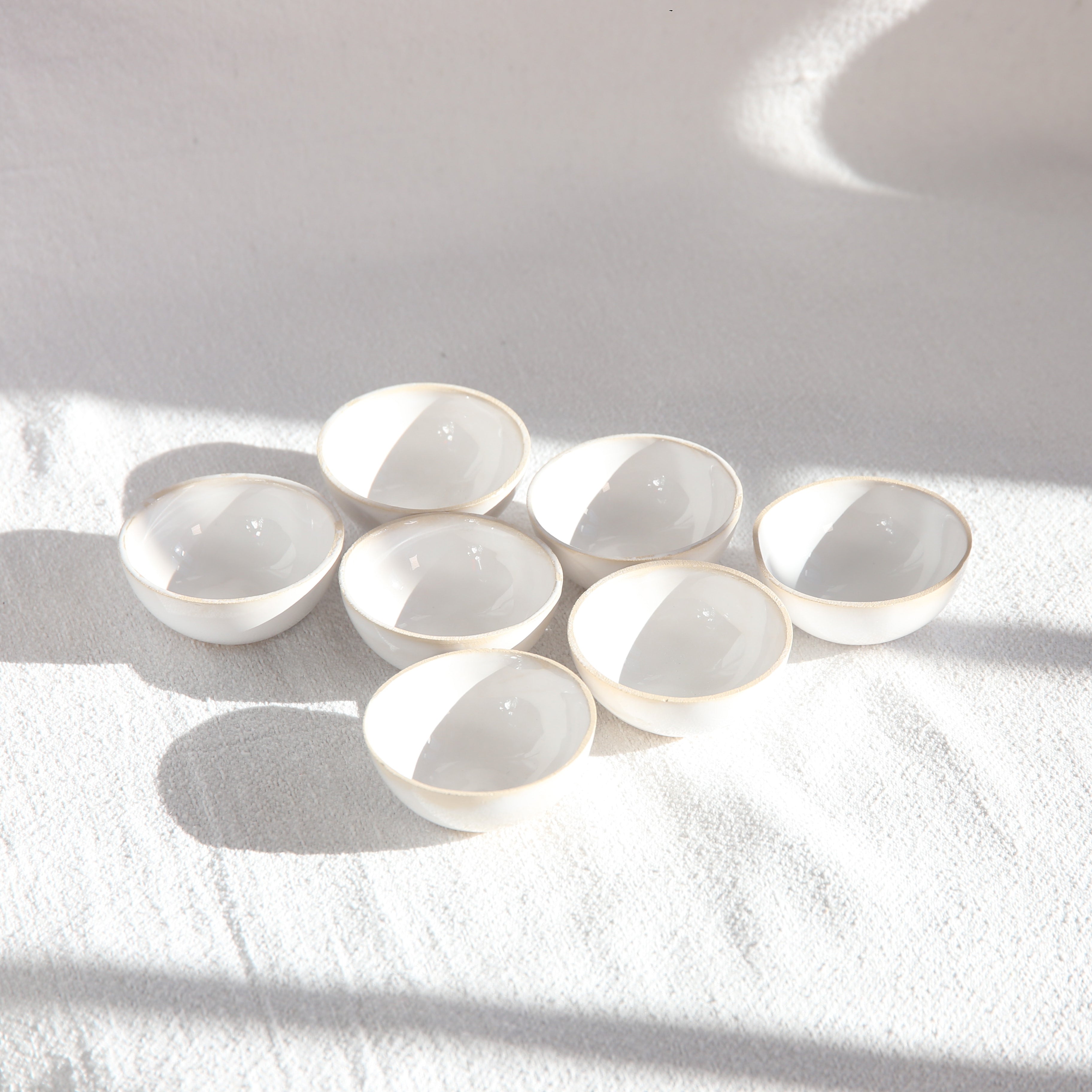 Kleines weißes Keramikschälchen Pure White Detailansicht