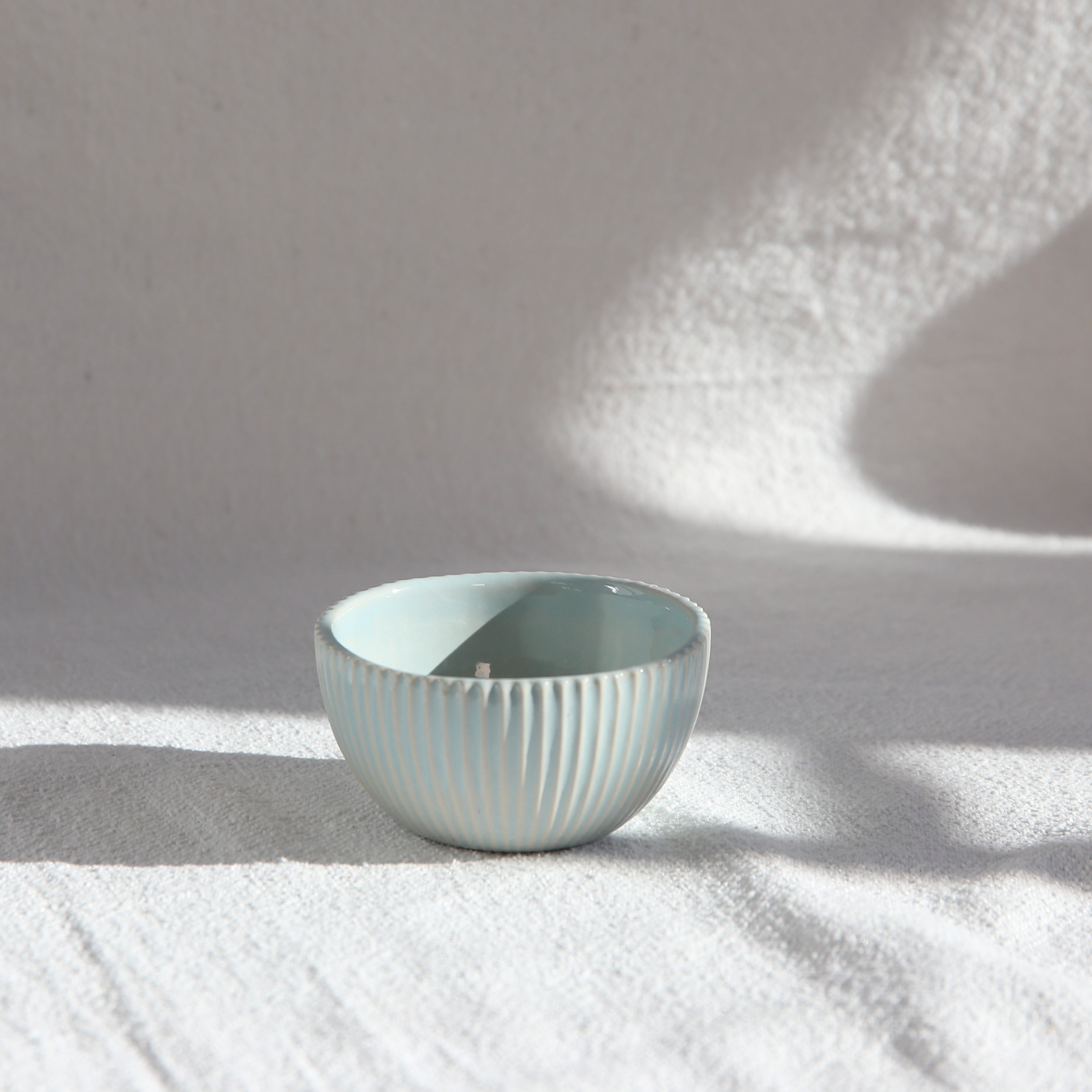 Rillenschale Pastel Grip in Gelb handgemacht