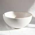 Große Keramikschale Pure White handgefertigt matt