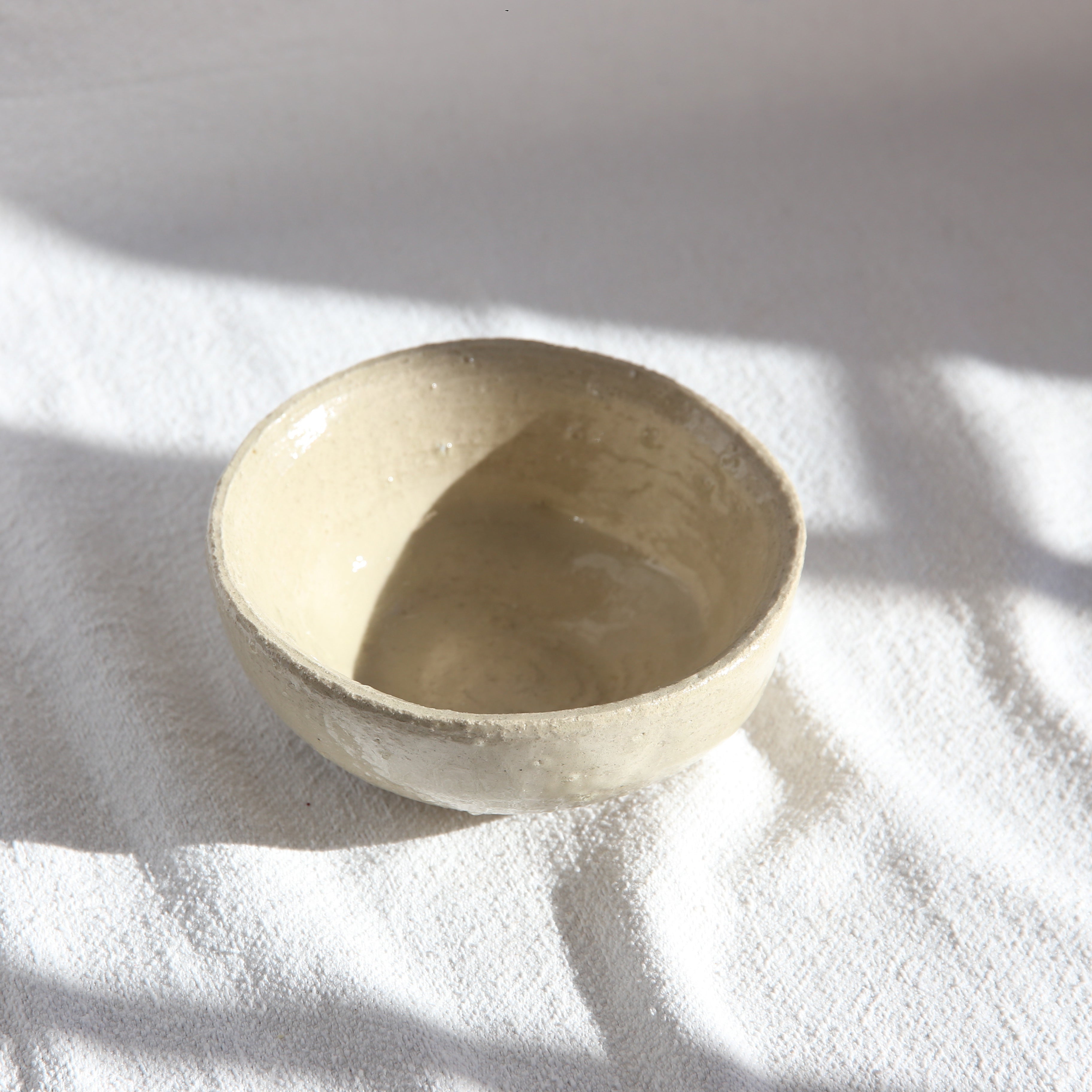 Keramikschale Natural Sand in warmem Sandton handgemacht